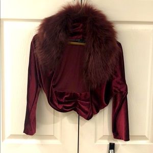 Tahari Merlot colored Shrug